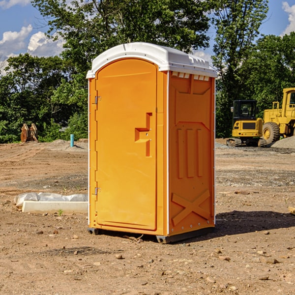 how often are the porta potties cleaned and serviced during a rental period in Mesquite